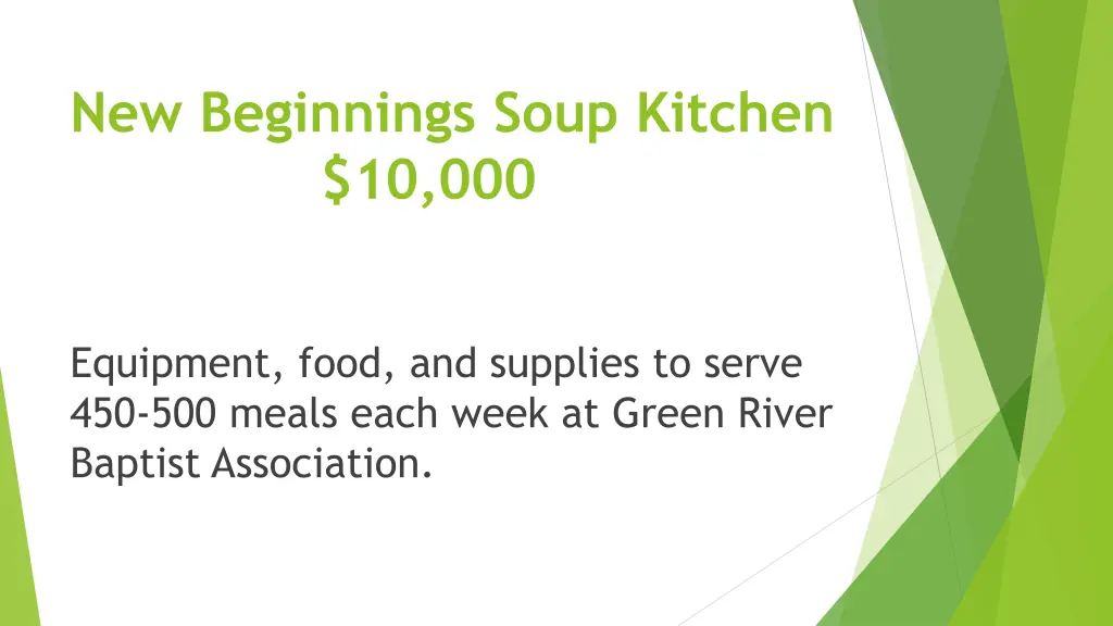 new beginnings soup kitchen 10 000