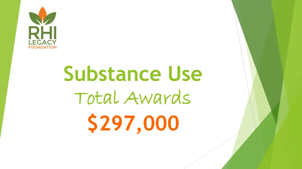 substance use total awards total awards 297 000