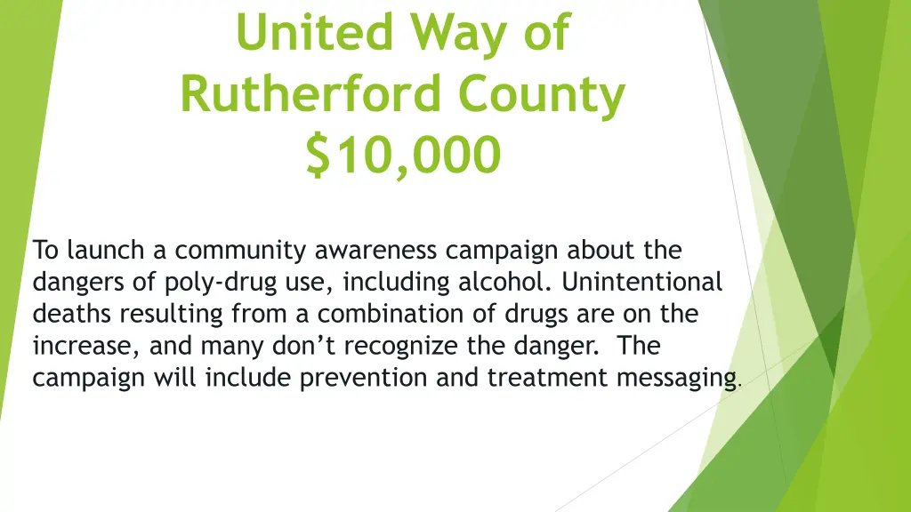 united way of rutherford county 10 000