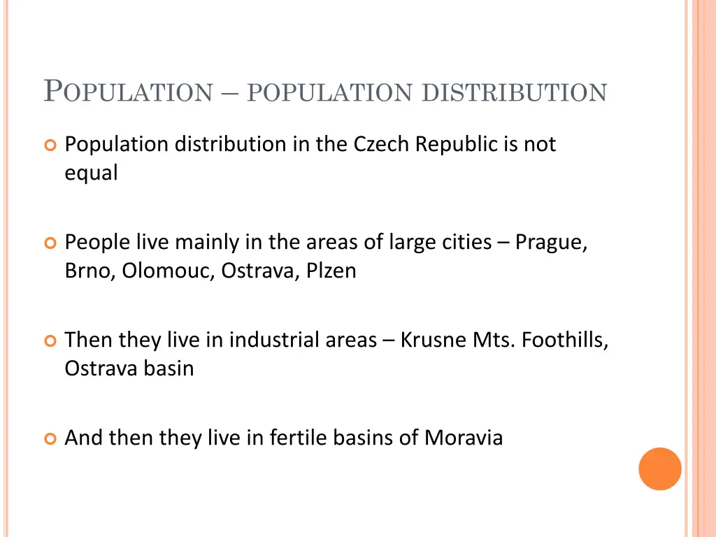 p opulation population distribution 1