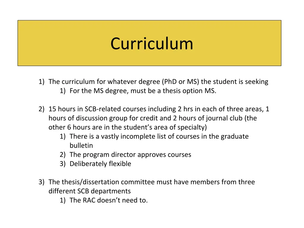 curriculum