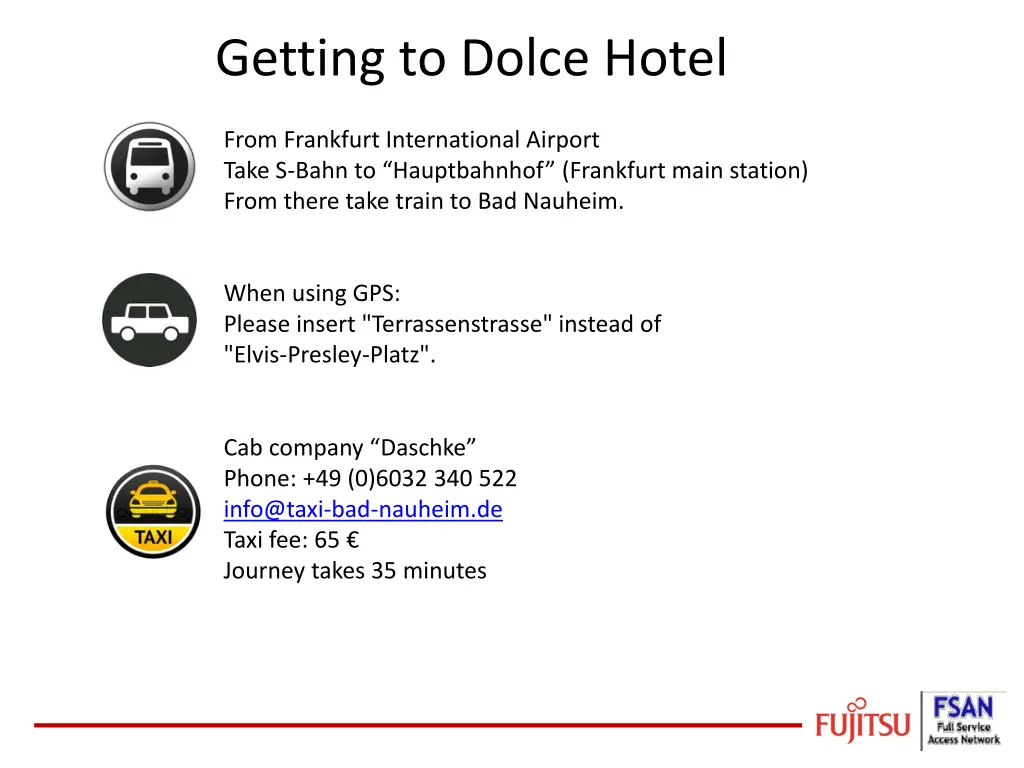 getting to dolce hotel