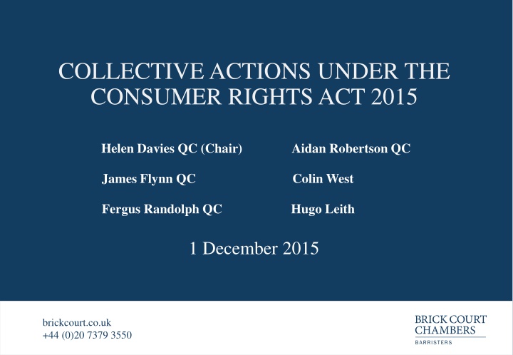 collective actions under the consumer rights