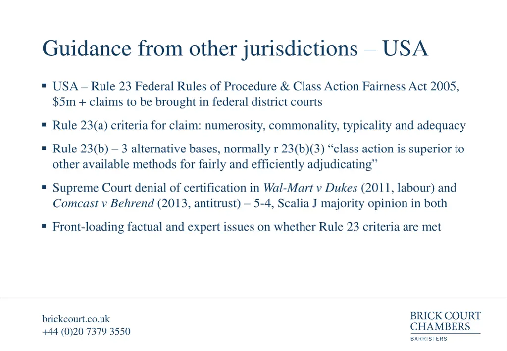 guidance from other jurisdictions usa