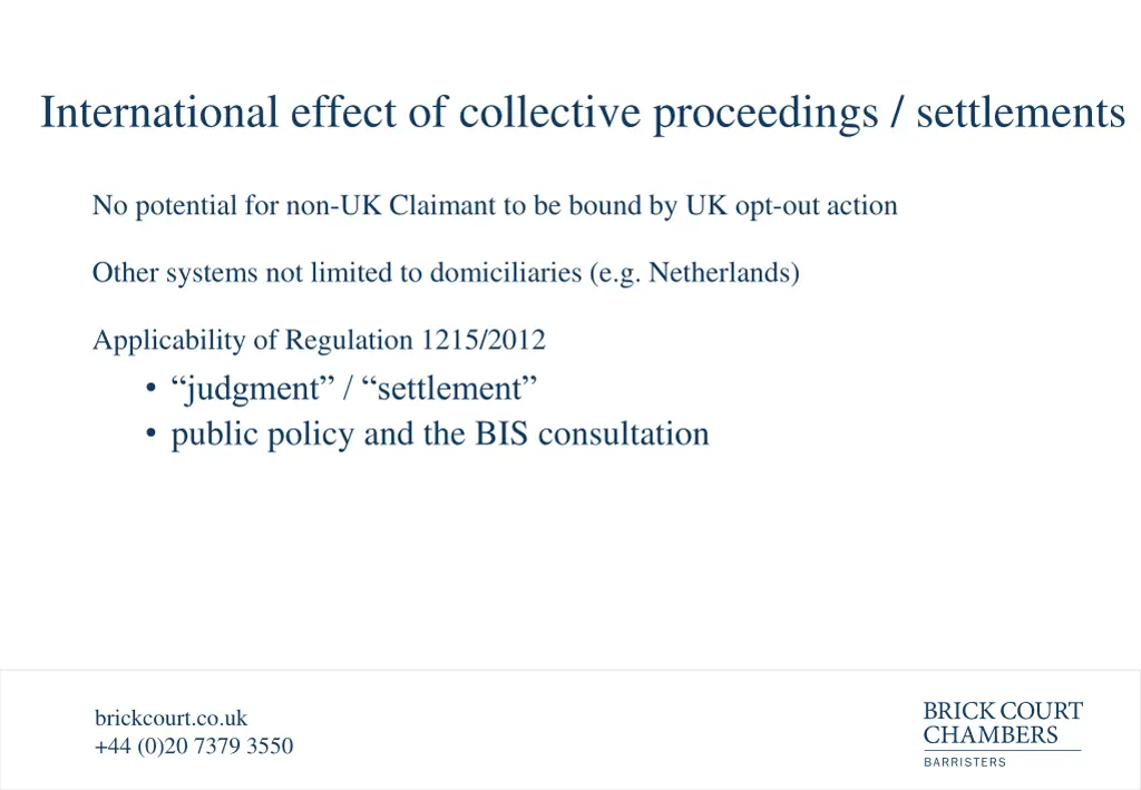 international effect of collective proceedings