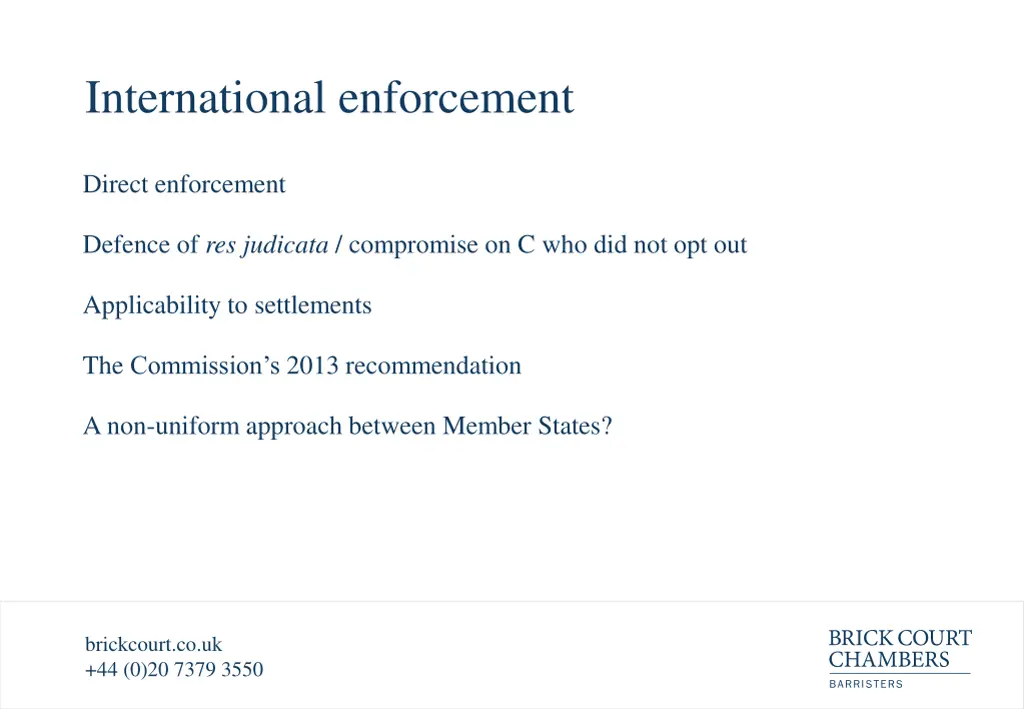 international enforcement