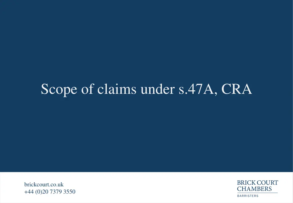 scope of claims under s 47a cra