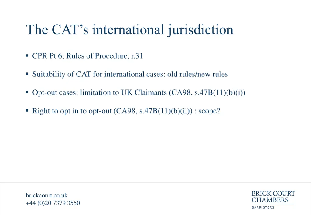 the cat s international jurisdiction