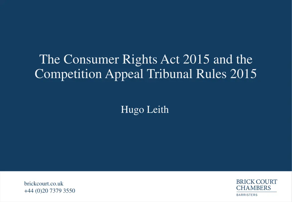 the consumer rights act 2015 and the competition