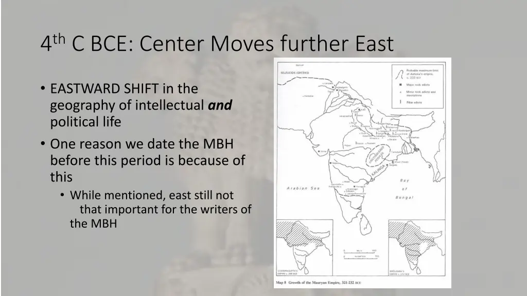 4 th c bce center moves further east