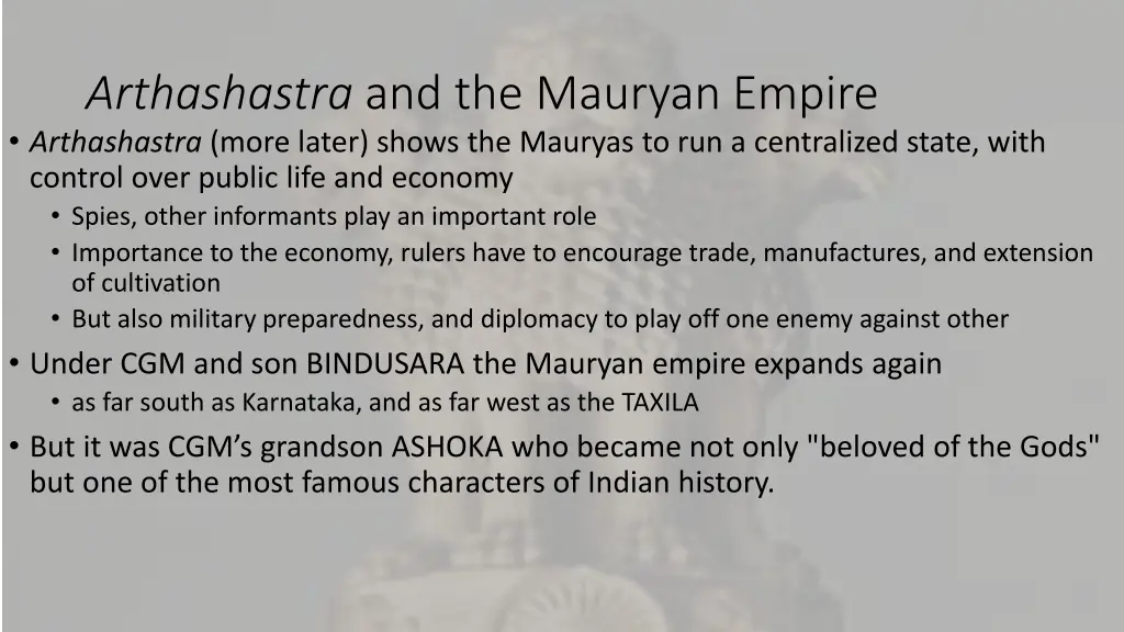 arthashastra and the mauryan empire arthashastra