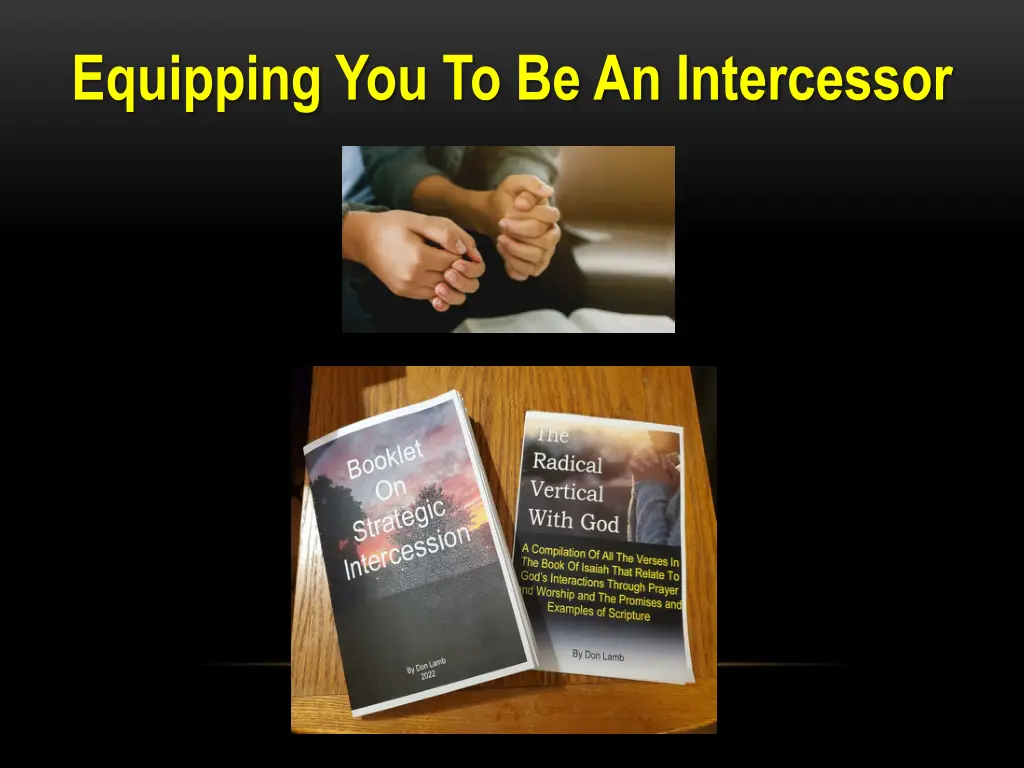 equipping you to be an intercessor