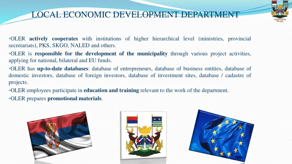 local economic development department