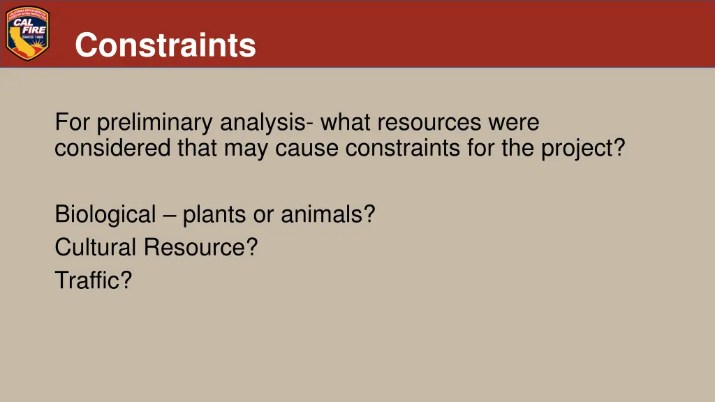 constraints