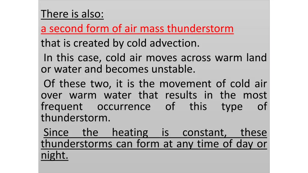 there is also a second form of air mass