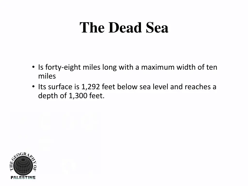 the dead sea