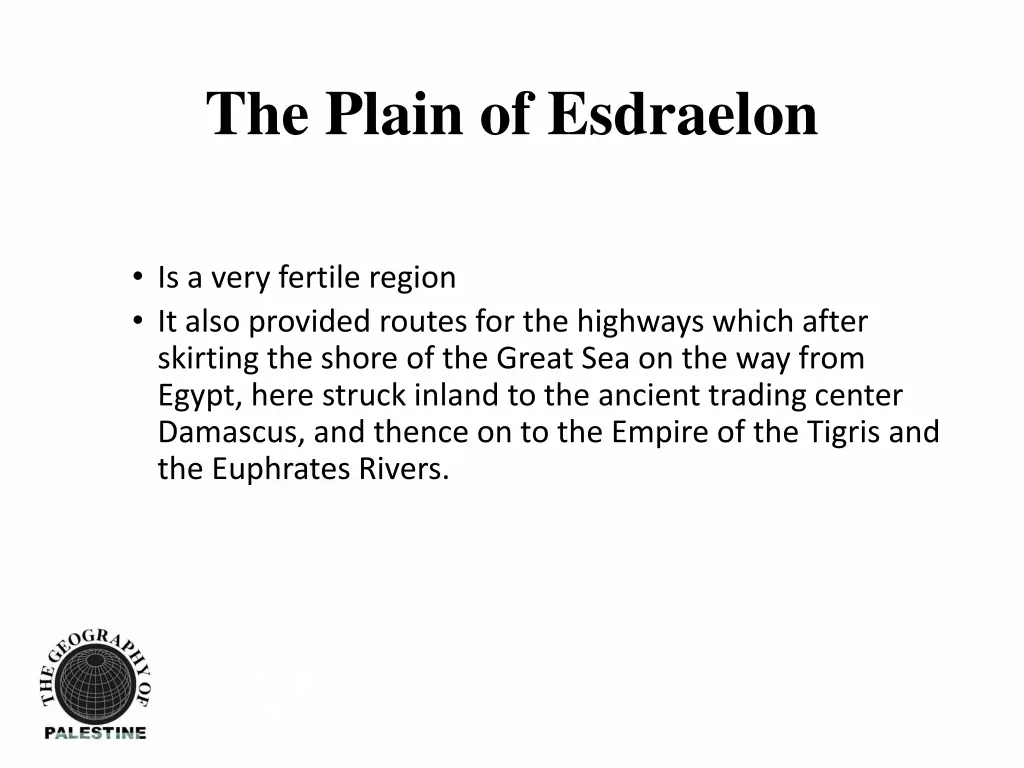 the plain of esdraelon