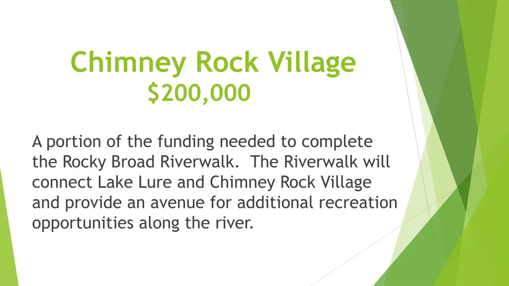 chimney rock village 200 000