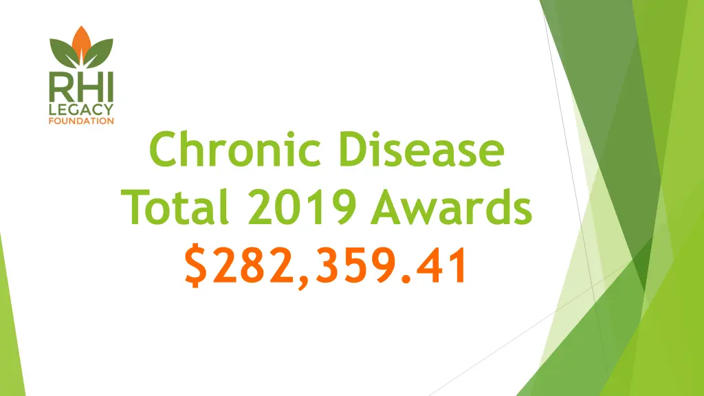 chronic disease total 2019 awards 282 359 41