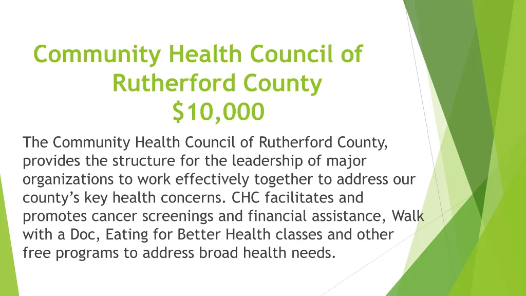 community health council of rutherford county