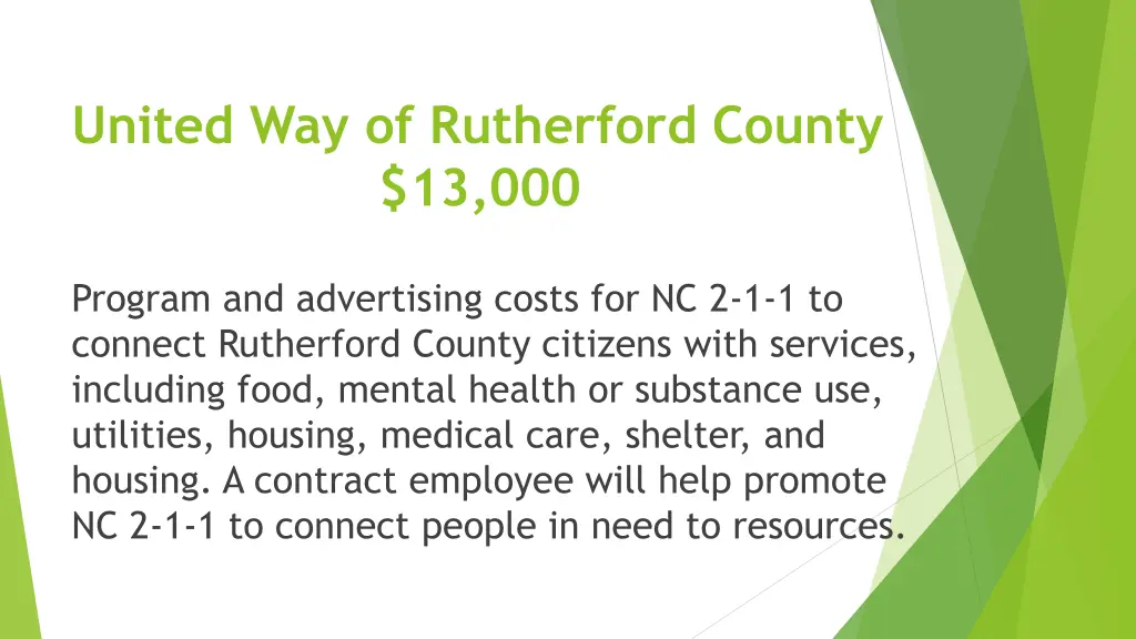 united way of rutherford county 13 000