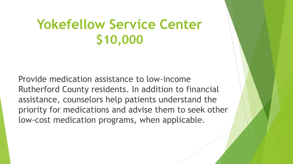 yokefellow service center 10 000