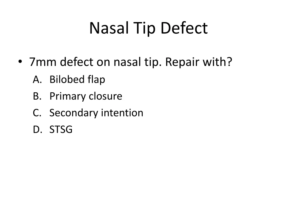 nasal tip defect