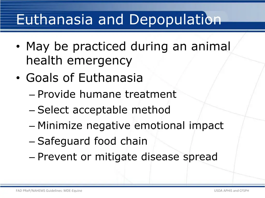 euthanasia and depopulation 1