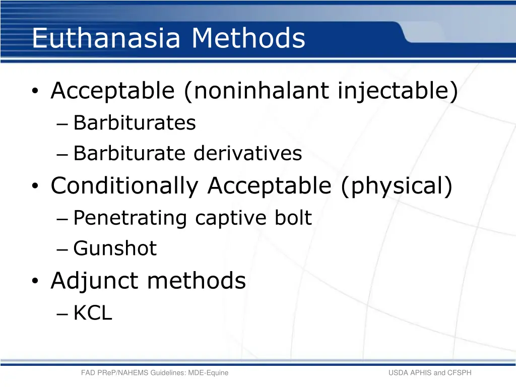 euthanasia methods