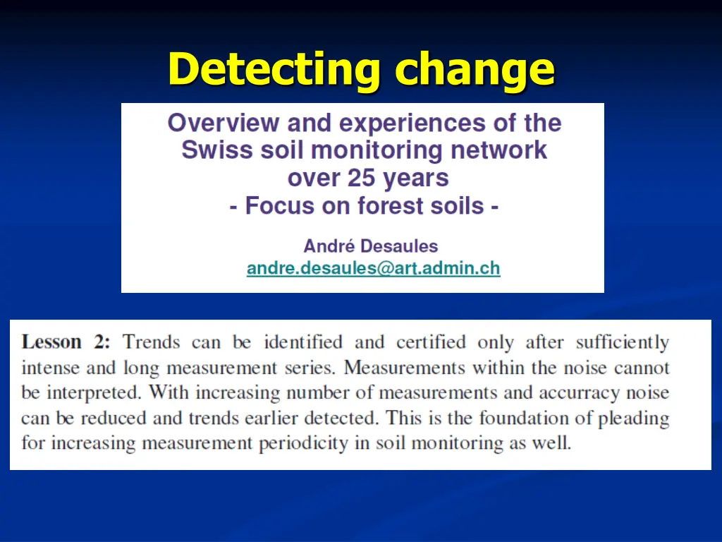 detecting change