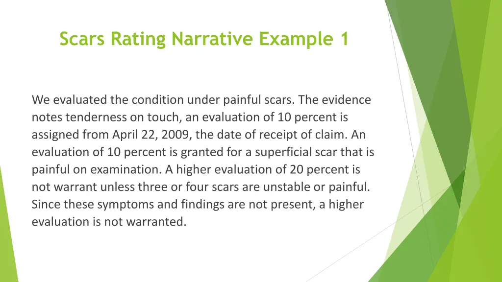 scars rating narrative example 1 2