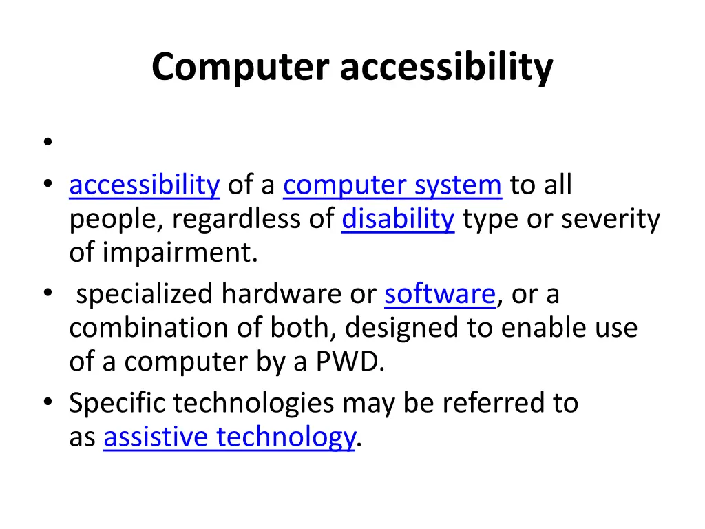 computer accessibility