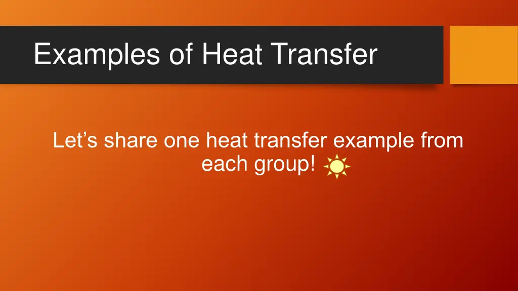 examples of heat transfer 1