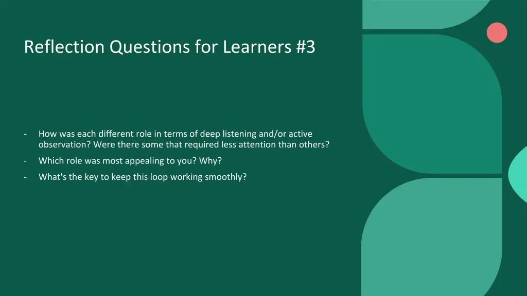 reflection questions for learners 3