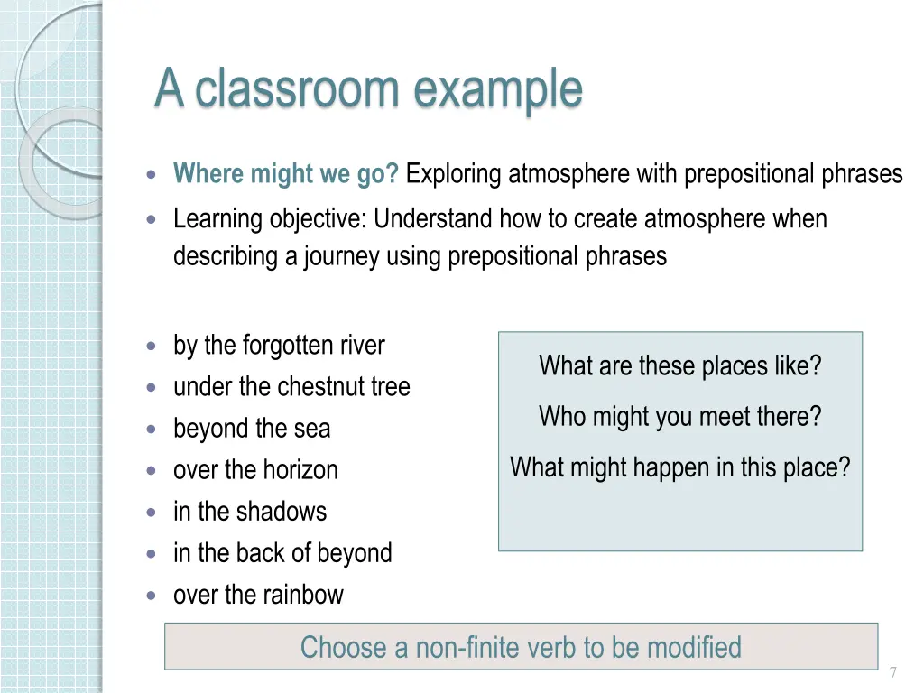 a classroom example