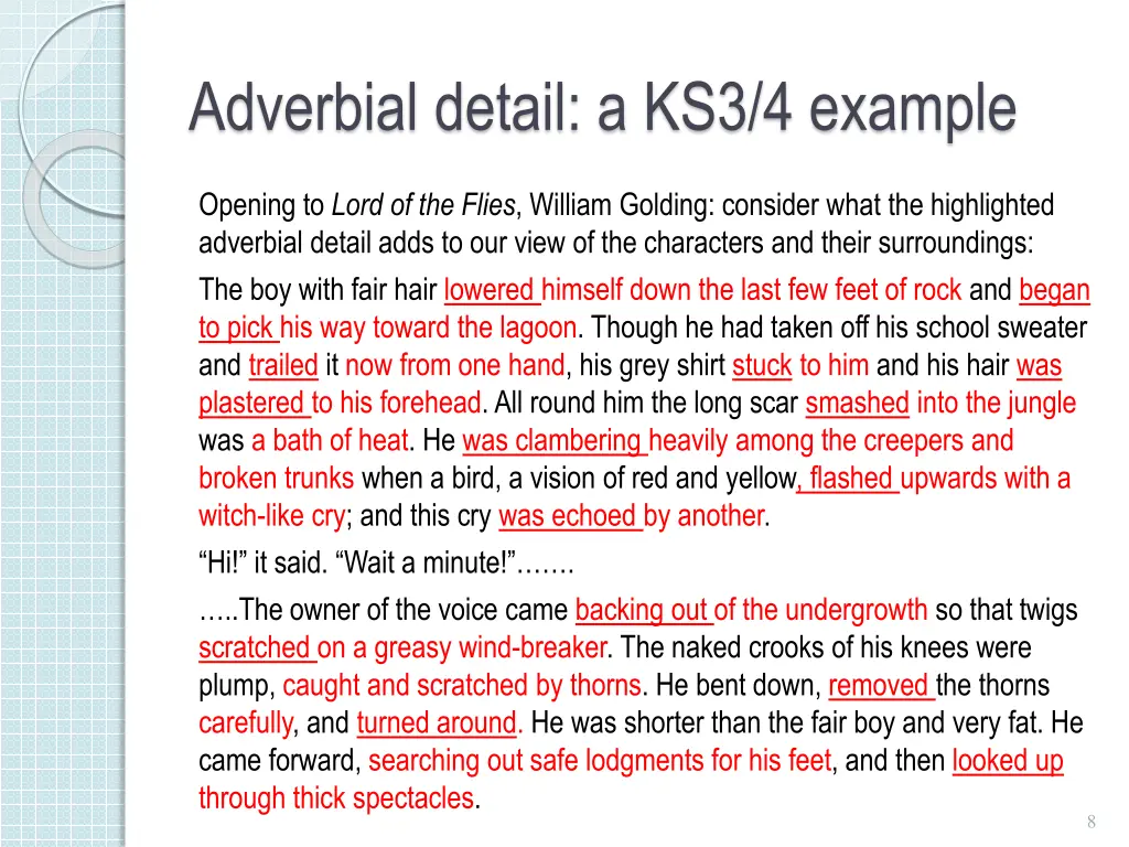 adverbial detail a ks3 4 example