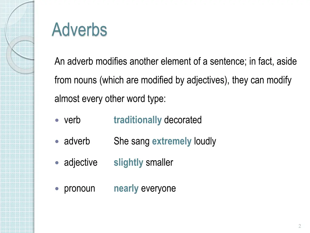 adverbs