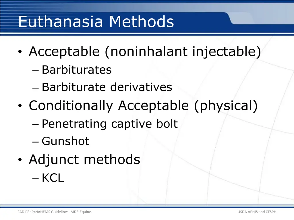 euthanasia methods