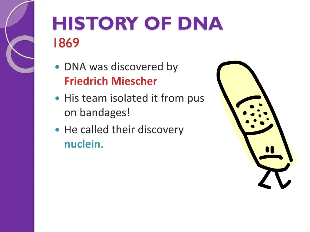 history of dna 1869