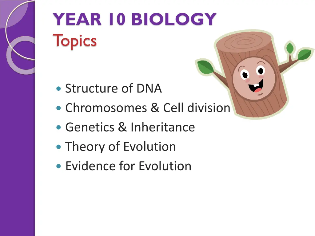 year 10 biology topics