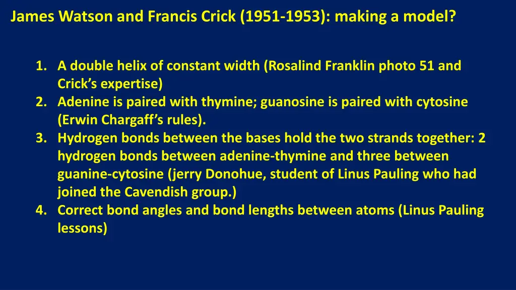 james watson and francis crick 1951 1953 making