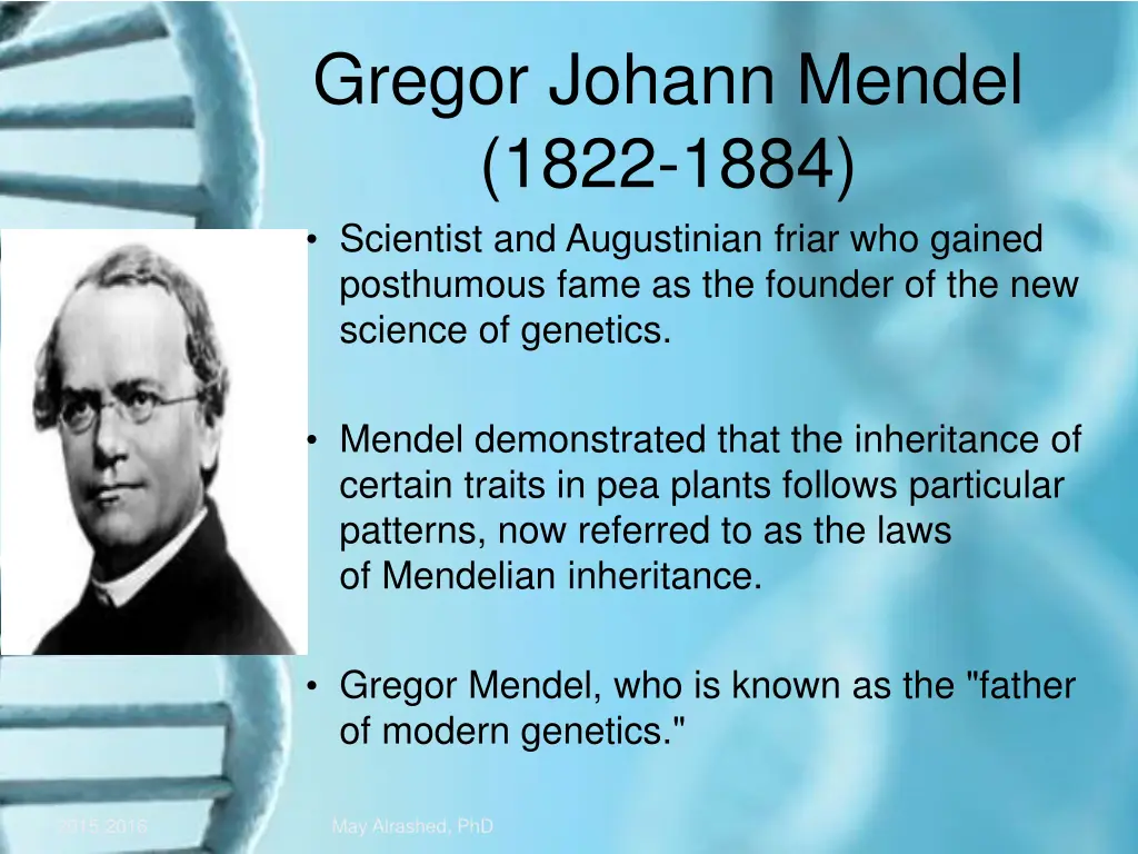 gregor johann mendel 1822 1884