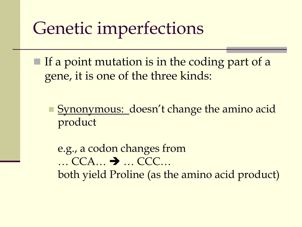 genetic imperfections 1