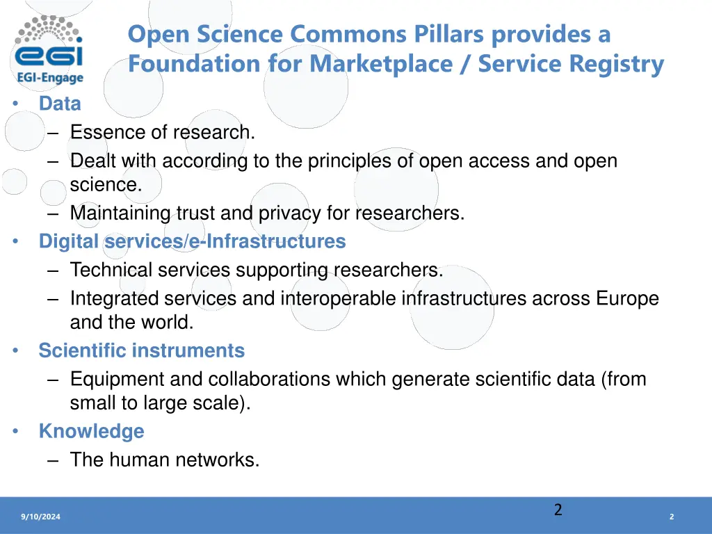 open science commons pillars provides