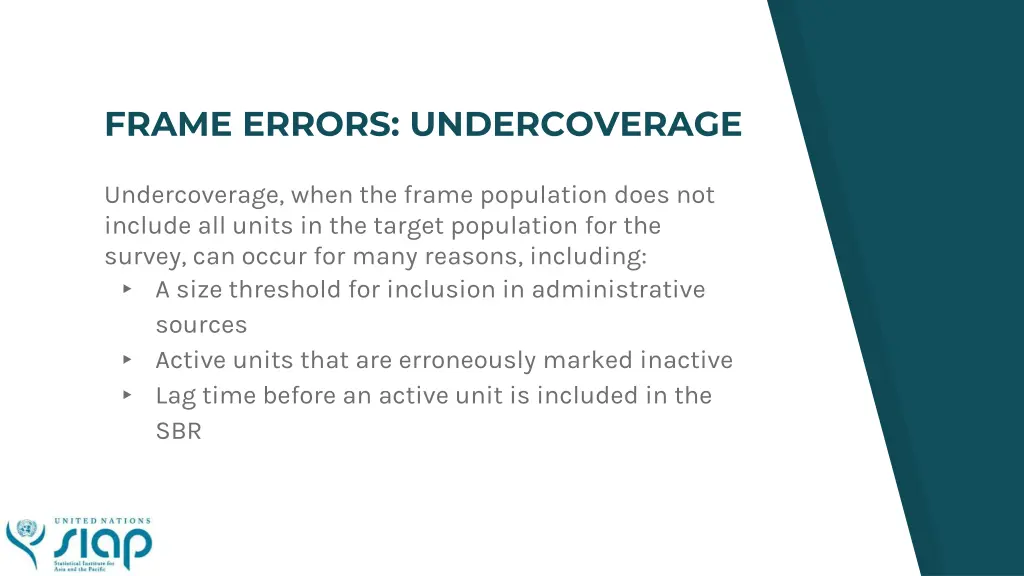 frame errors undercoverage