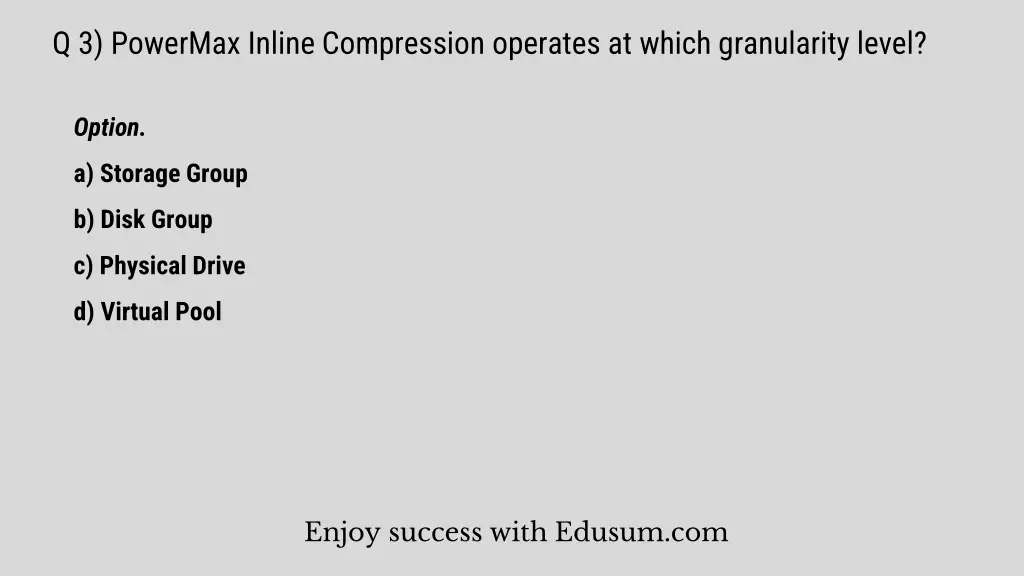 q 3 powermax inline compression operates at which