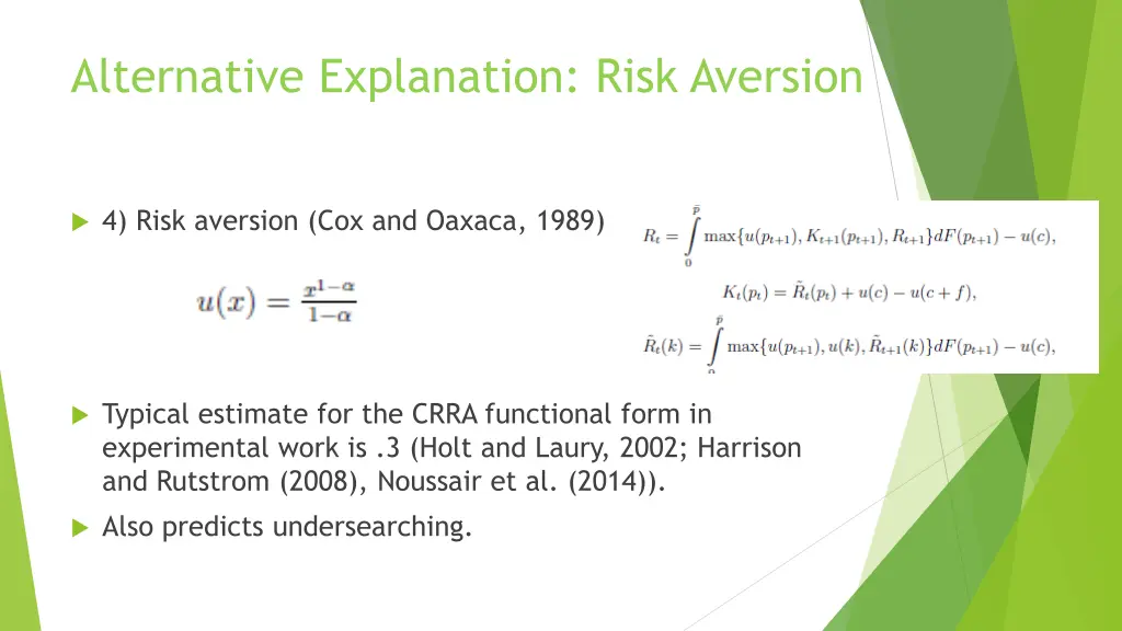 alternative explanation risk aversion