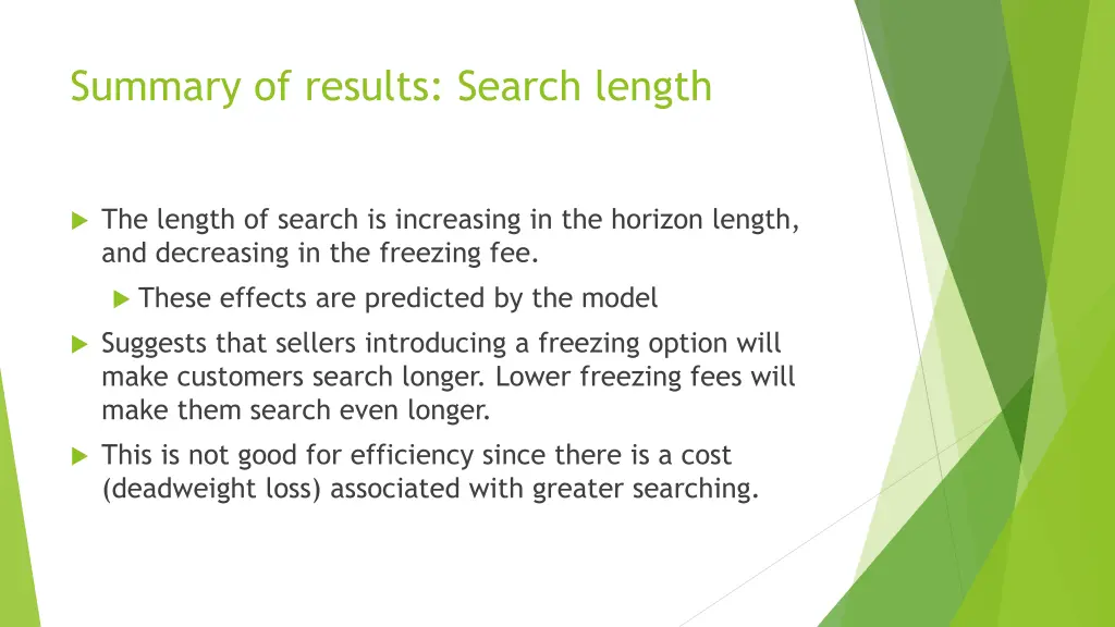 summary of results search length