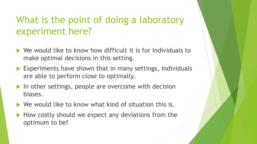 what is the point of doing a laboratory