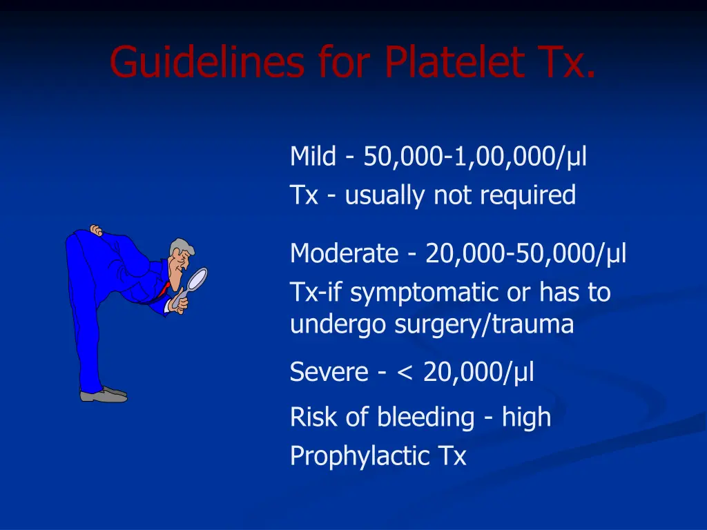 guidelines for platelet tx